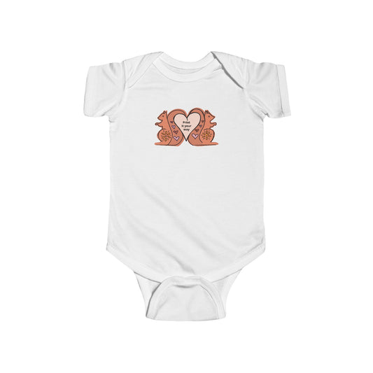 Baby One piece with Heart Squirrels — Cute Infant Bodysuit