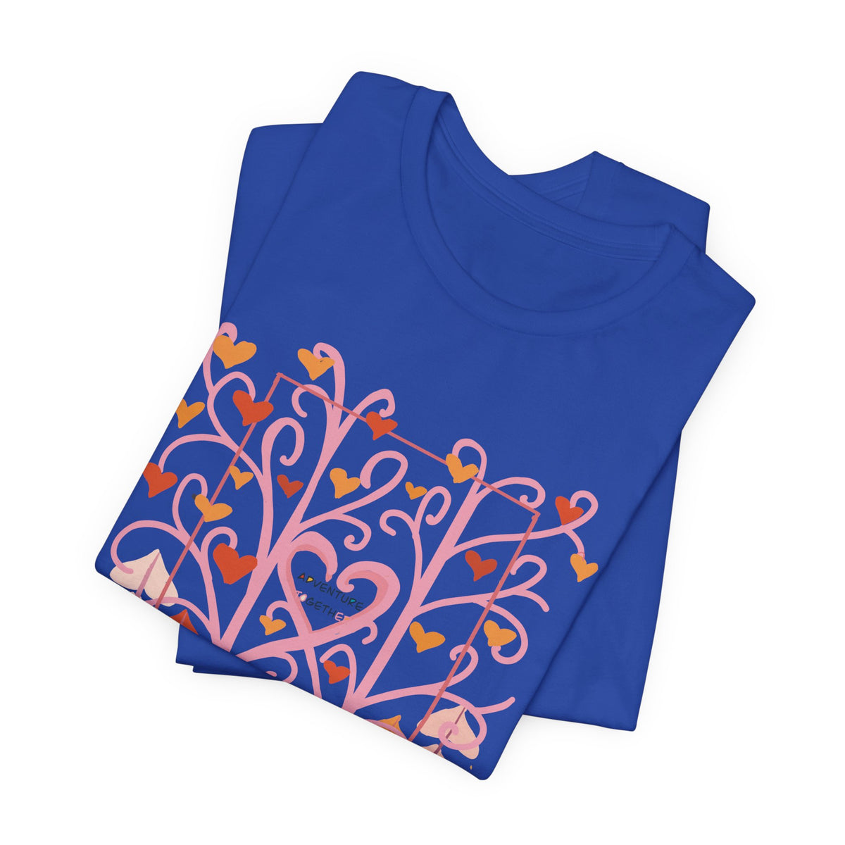 Folk Art Valentine’s Nature T-Shirt • Matching Couples & Family Shirts • Personalized Heart Design • Romantic Woodland Tee