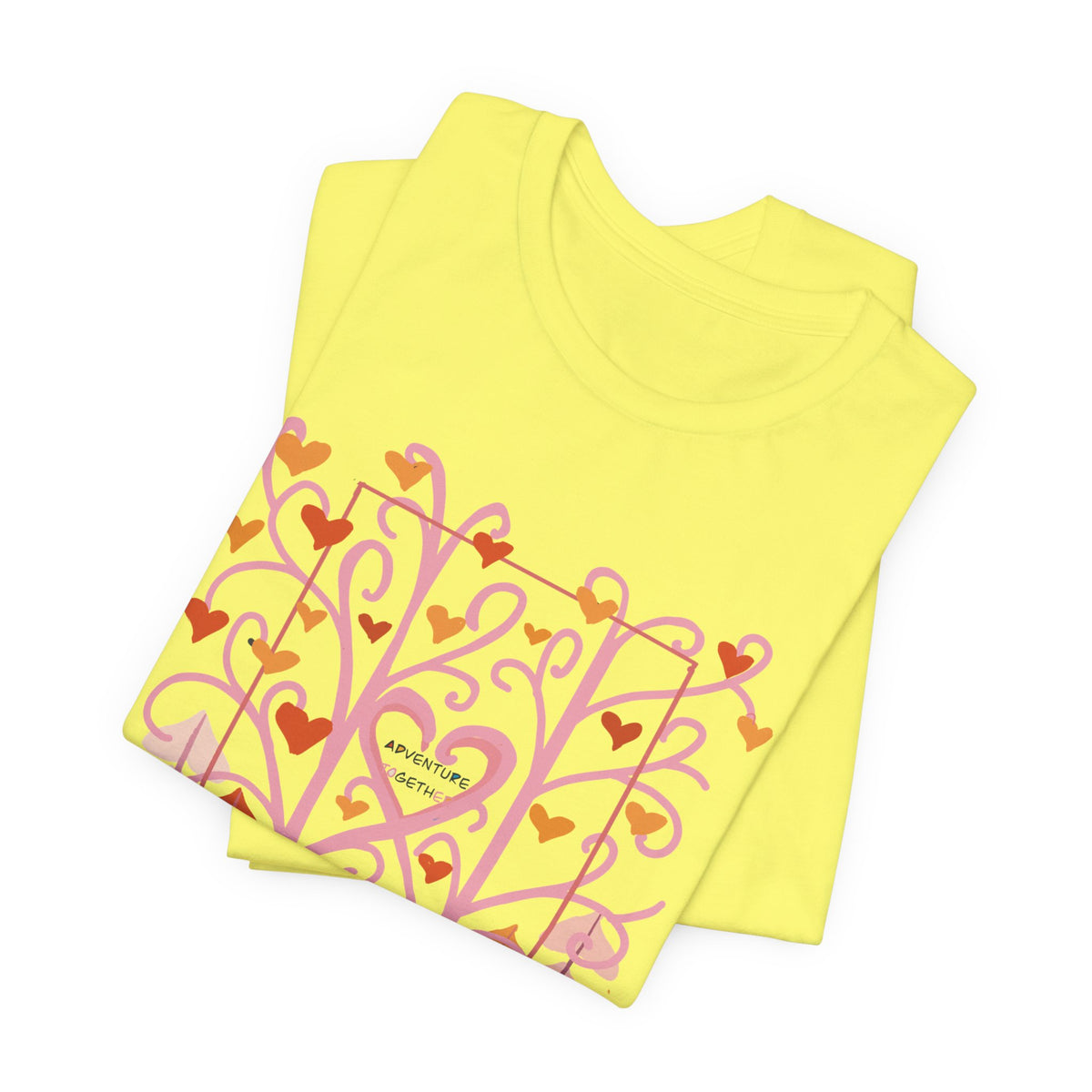 Folk Art Valentine’s Nature T-Shirt • Matching Couples & Family Shirts • Personalized Heart Design • Romantic Woodland Tee